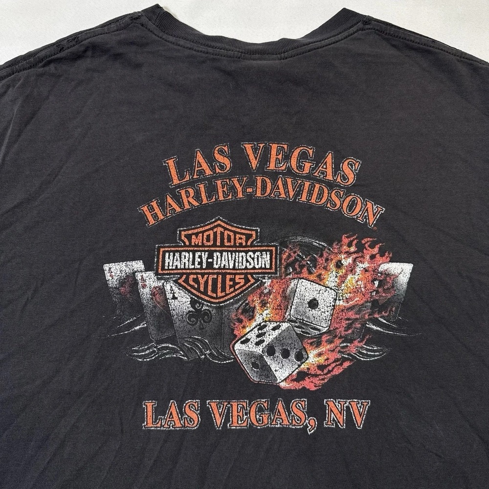 Harley Davidson Men's T-Shirt 3XL Las Vegas NV Black Biker Built Graphic VF 2011 - Picture 8 of 13